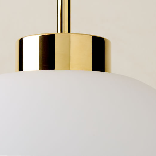 Marra Polished Brass Globe Pendant Light