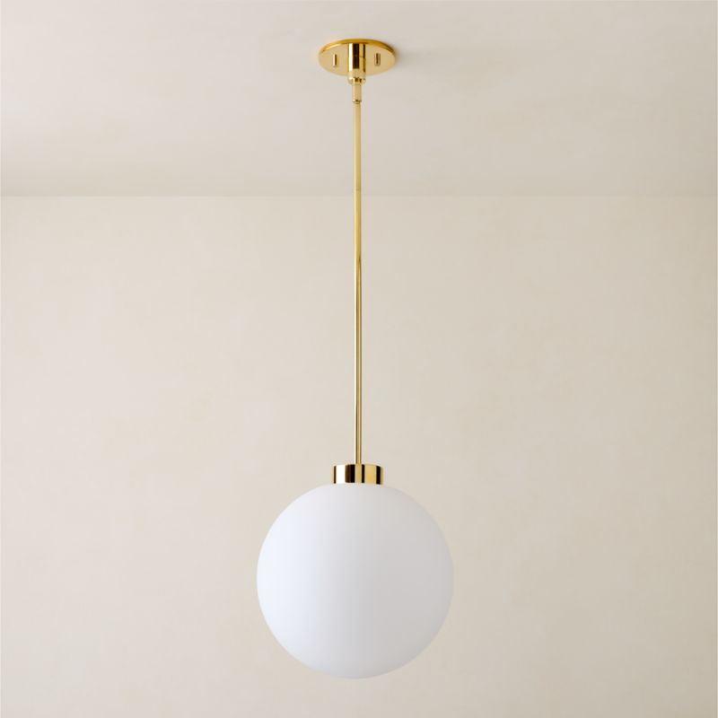 Marra Polished Brass Globe Pendant Light - image 4 of 5