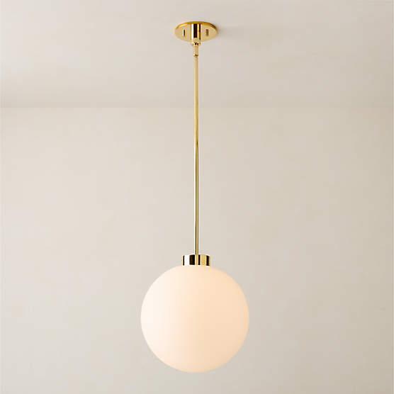 Marra Polished Brass Globe Pendant Light