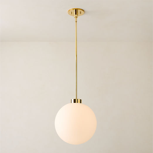 Marra Polished Brass Globe Pendant Light