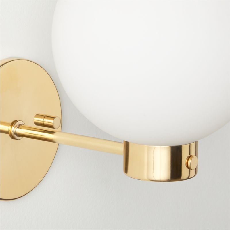 Marra Polished Brass Globe Wall Sconce - image 5 of 7