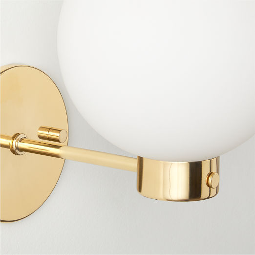 Marra Polished Brass Globe Wall Sconce