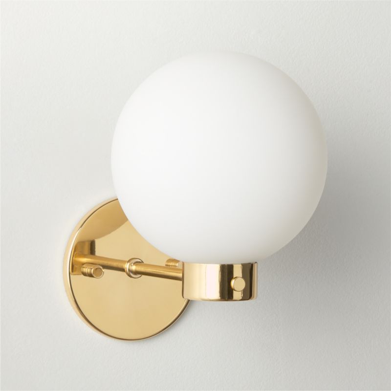 Marra Polished Brass Globe Wall Sconce - image 3 of 7