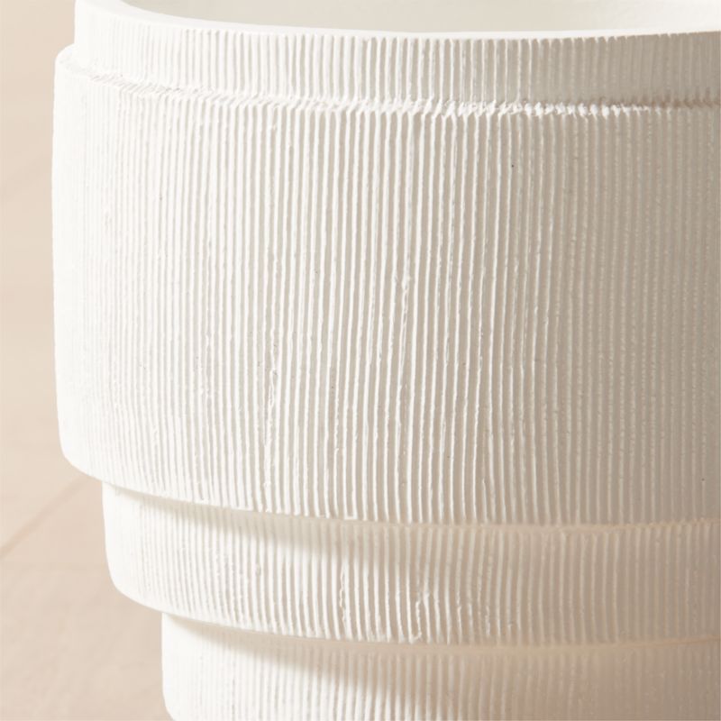 Marram Ribbed White Indoor Planter Small - image 4 of 5