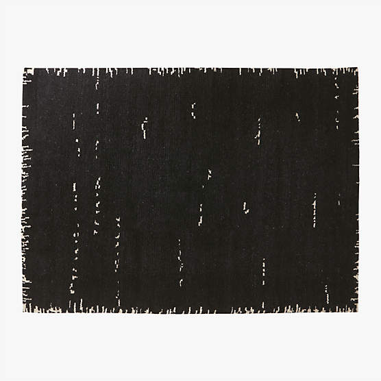 Marrin Hand-Knotted Black New Zealand Wool Area Rug 10'x14'