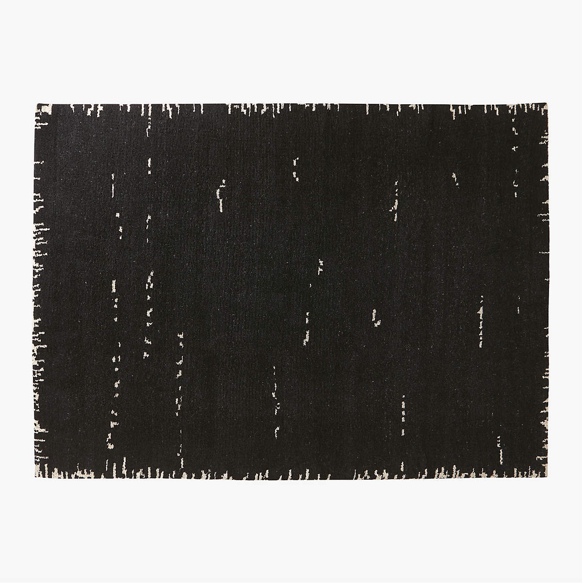 Marrin Modern Black Wool Area Rug 10'x14' + Reviews CB2