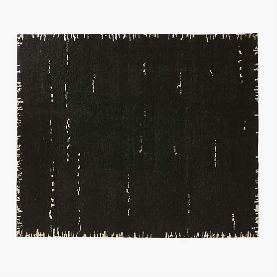 Marrin Hand-Knotted Black New Zealand Wool Area Rug 8'x10'