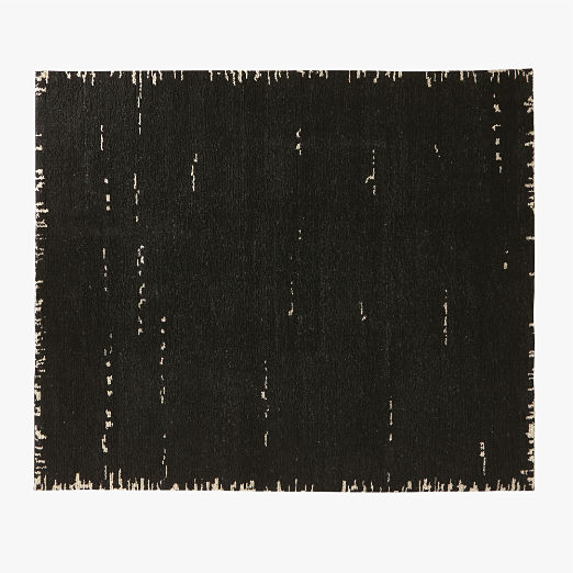 Marrin Hand-Knotted Black New Zealand Wool Area Rug 8'x10'