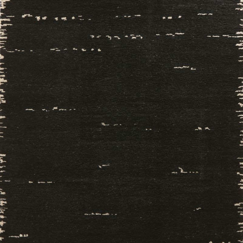 Marrin Hand-Knotted Black New Zealand Wool Rug Swatch 12"x12"