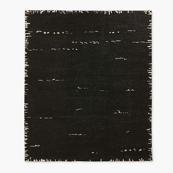 Marrin Hand-Knotted Black New Zealand Wool Area Rug 5'x8'