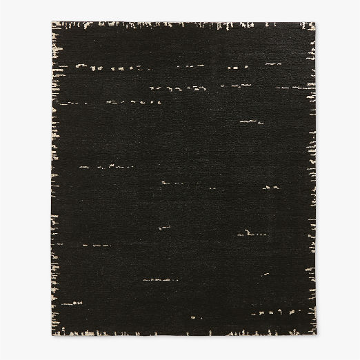Marrin Hand-Knotted Black New Zealand Wool Area Rug 6'x9'