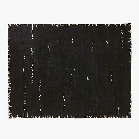 Marrin Hand-Knotted Black New Zealand Wool Area Rug 9'x12'