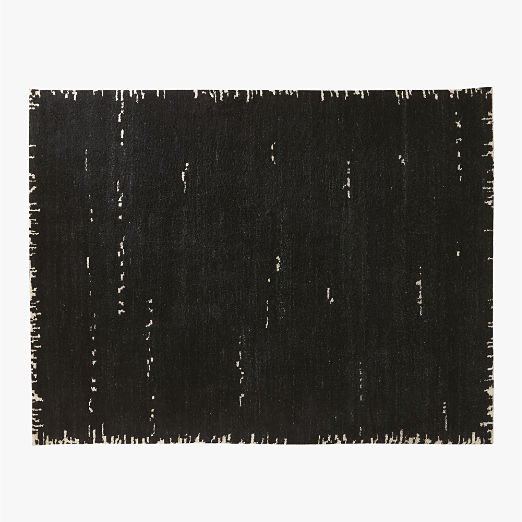 Marrin Hand-Knotted Black New Zealand Wool Area Rug 9'x12'