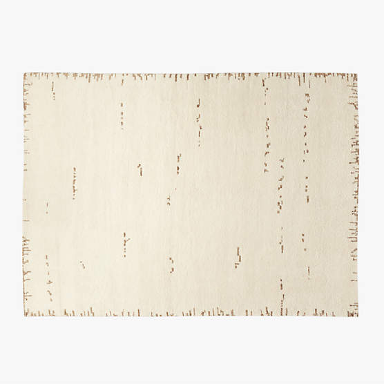 Marrin Hand-Knotted Ivory Wool Area Rug 10'x14'