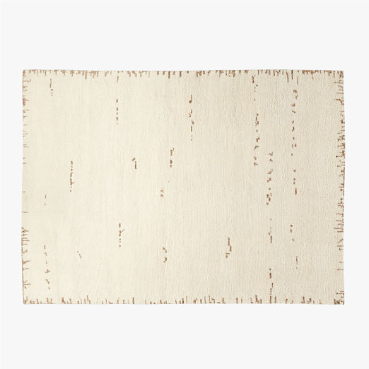 Marrin Hand-Knotted Ivory Wool Area Rug 10'x14'