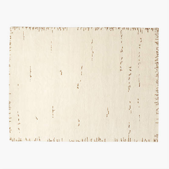 Marrin Hand-Knotted Ivory Wool Area Rug 9'x12'