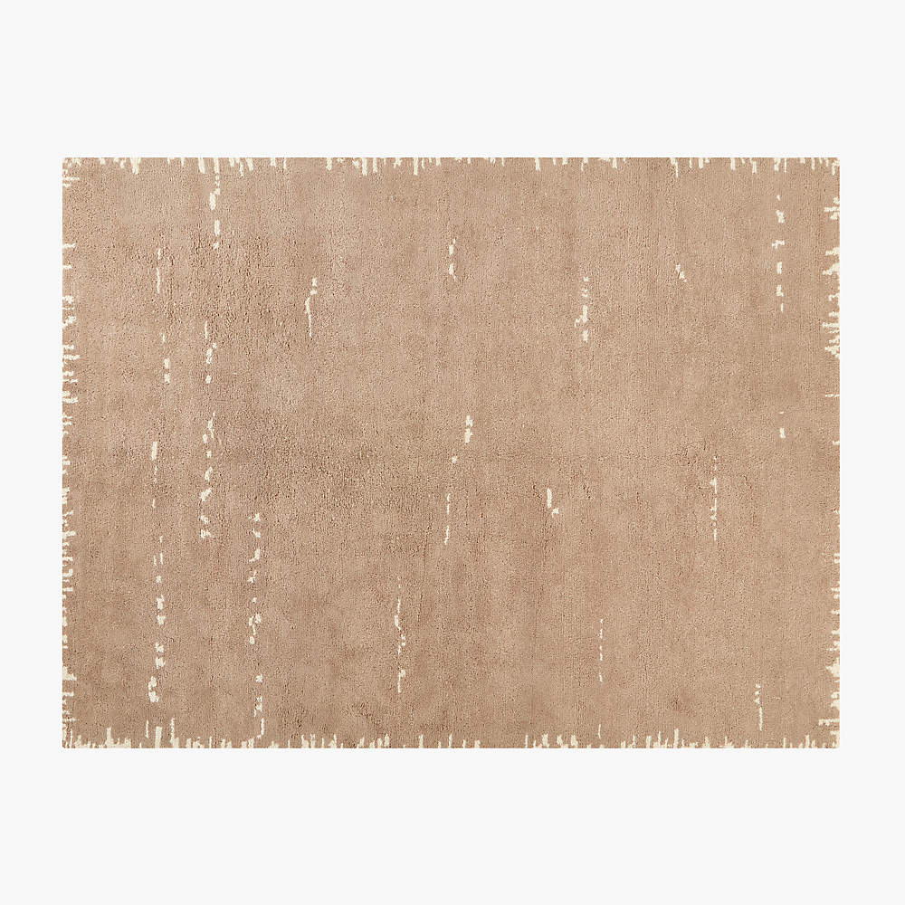 Marrin Hand-Knotted Ivory Wool Area Rug 9'x12