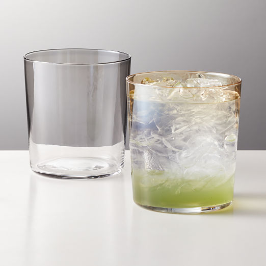 gray drinking glasses