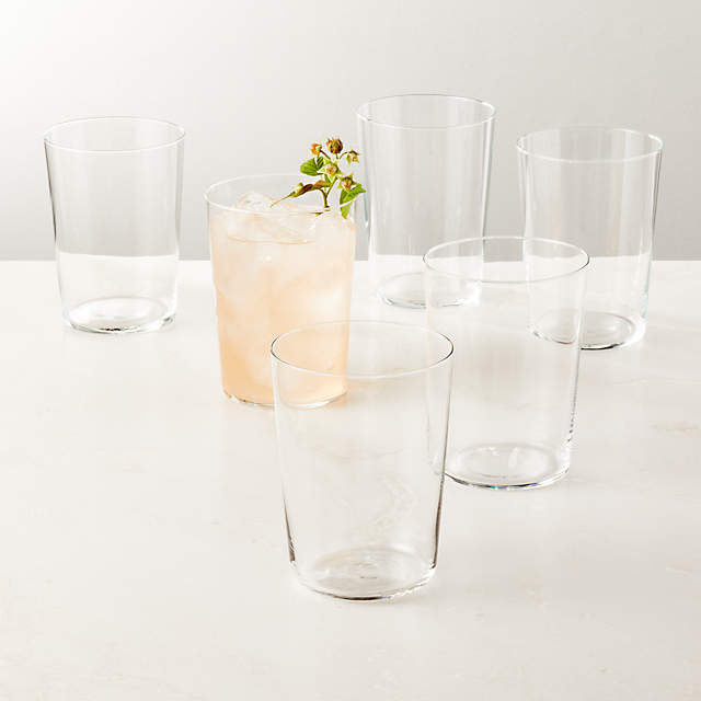 True Modern Stemless Wine Glass Set of 6 + Reviews, CB2