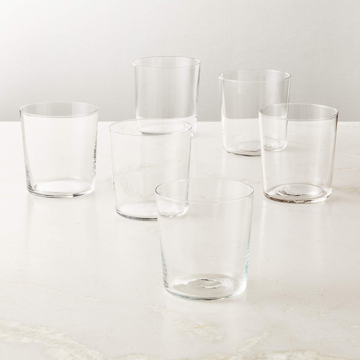 Marta Double Old-Fashioned Glass + Reviews | CB2 (set of 6)
