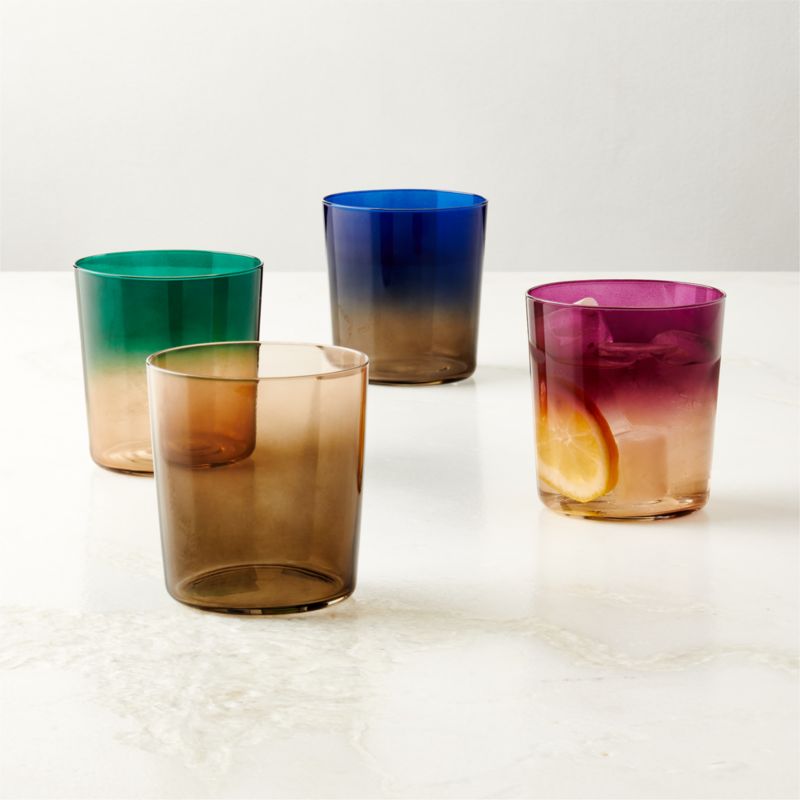 Marta Ombre Amber Double Old-Fashioned Glasses Set of 6 by Azeeza - image 2 of 3