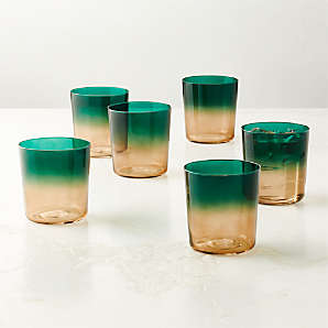 Dingerjar 20 oz Glass Cup Set of 6, Elegance Modern Simplicity Drinking Glasses Tumblers for Cold Drinks, Cocktails, and Beverages.