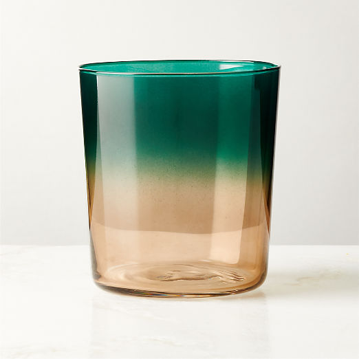 Marta Ombre Green Double Old-Fashioned Glass by Azeeza