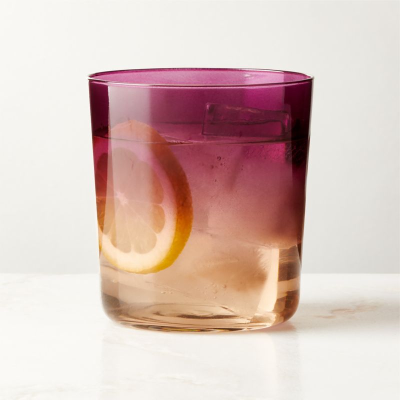 View Marta Ombre Plum Double Old-Fashioned Glass by Azeeza details