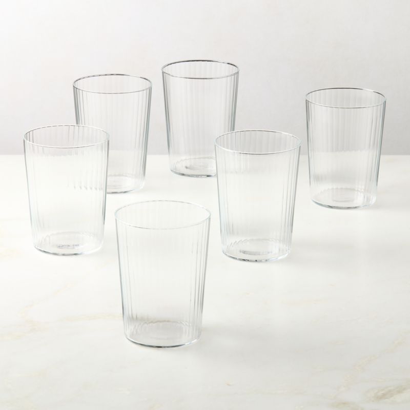 Marta Optic Fluted Cooler Glasses Set of 6 - image 3 of 9