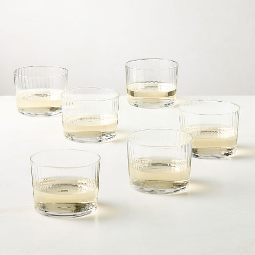Marta Optic Fluted Tasting Glasses Set of 6