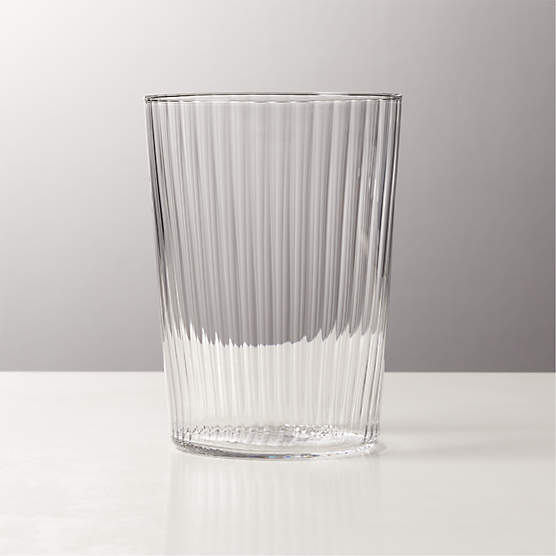 Dina Fluted Glass Vase + Reviews CB2 Canada