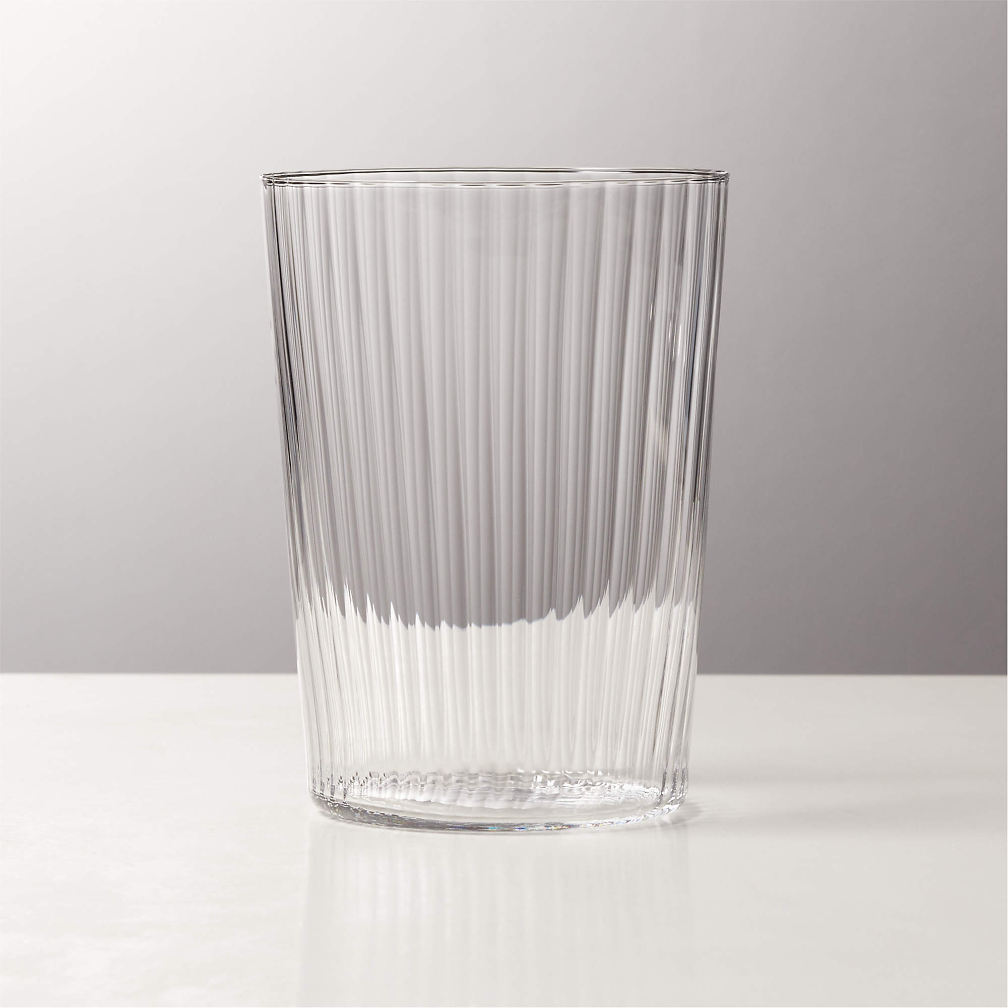 Marta Optic Fluted Modern Drinking Glass + Reviews CB2 Canada