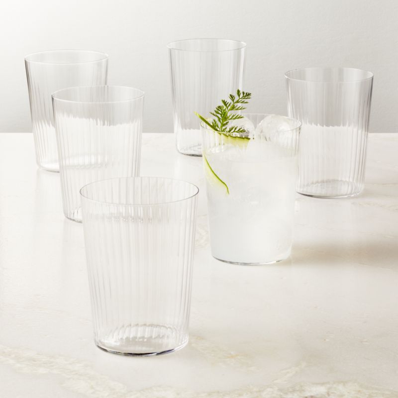 Marta Optic Fluted Drinking Glasses Set of 6 - image 0 of 5