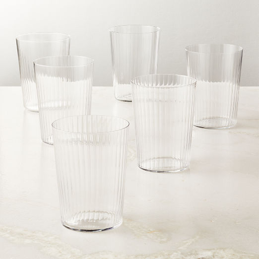 Marta Optic Fluted Drinking Glasses Set of 6