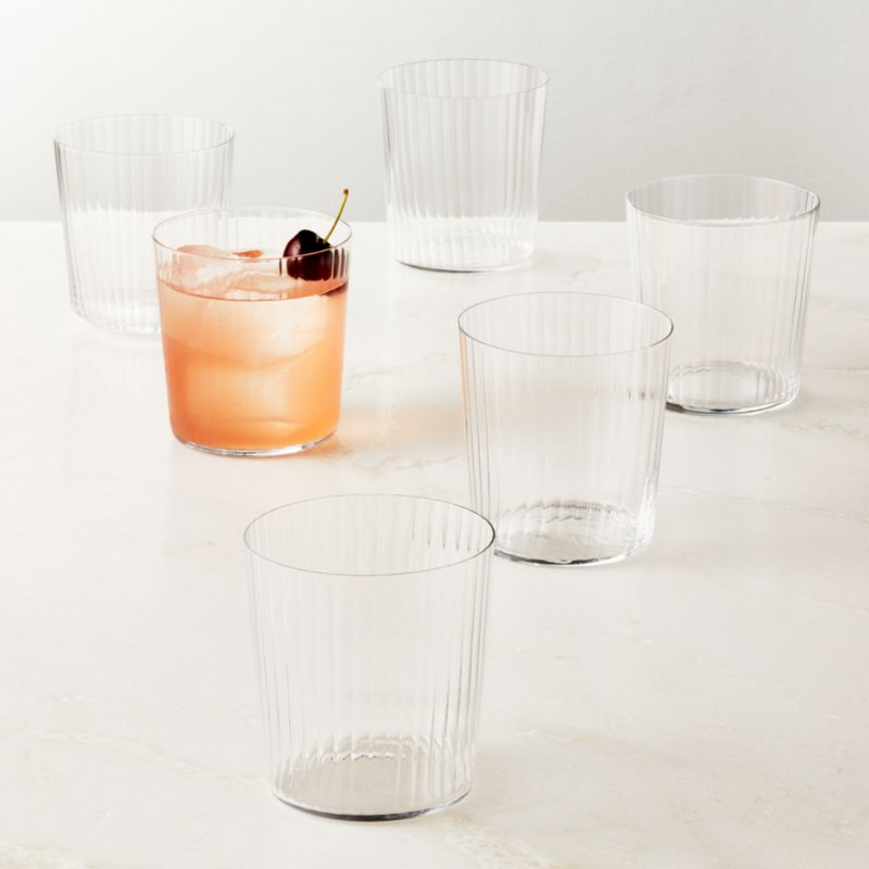 View Marta Optic Fluted Double Old-Fashioned Glasses Set of 6 details