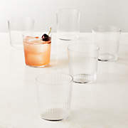 Marta Optic Fluted Double Old-Fashioned Glasses Set of 6 + Reviews | CB2