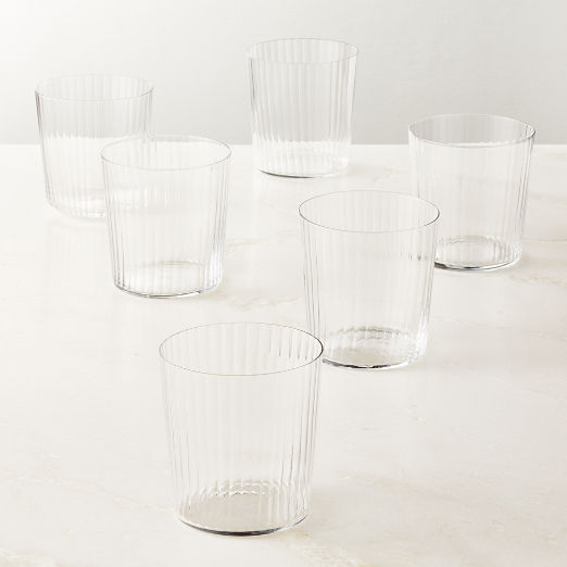 Marta Optic Fluted Double Old-Fashioned Glasses Set of 6