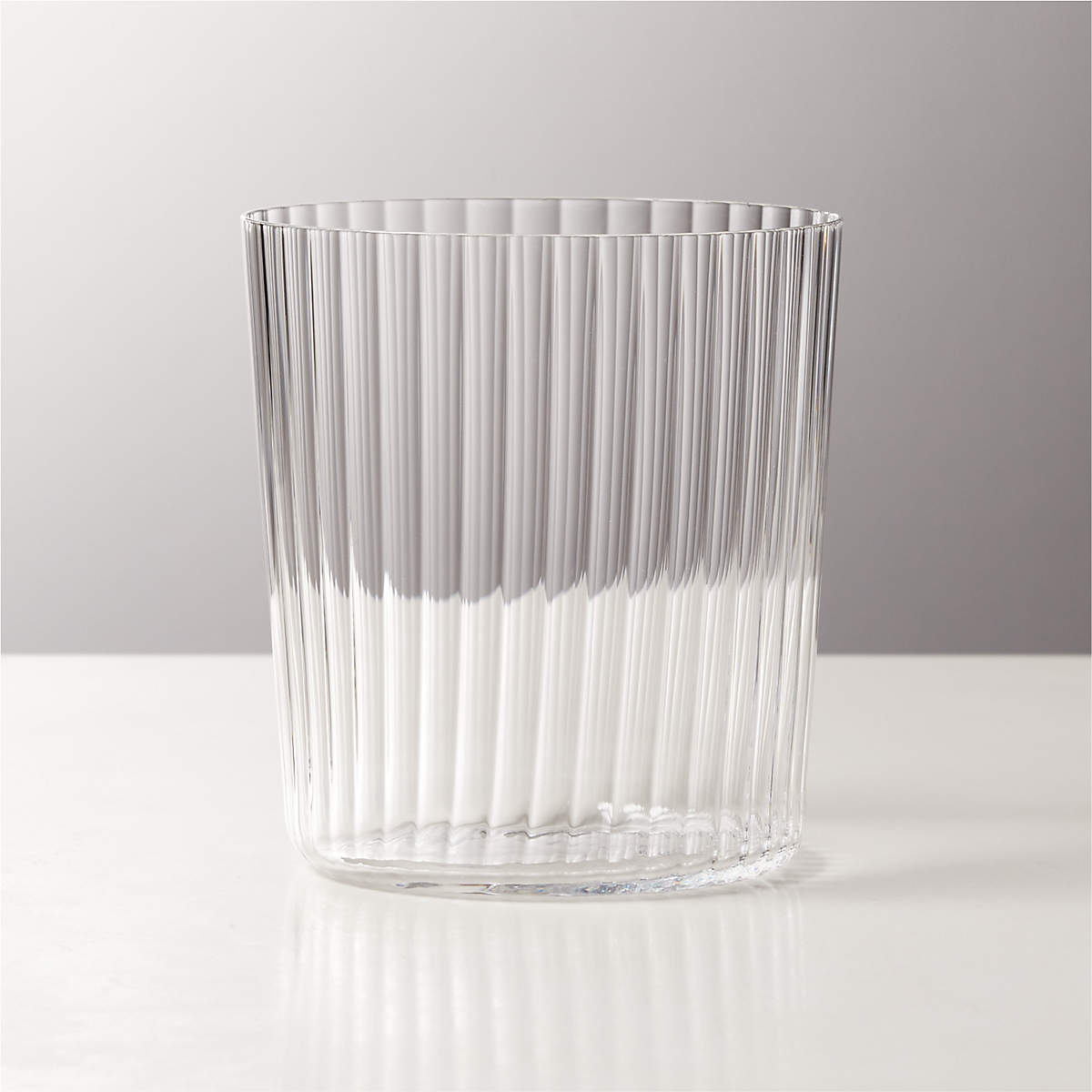 Marta Optic Double OldFashioned Glass + Reviews CB2