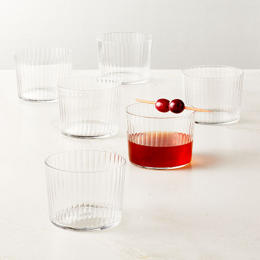 Marta Optic Fluted Tasting Glasses Set of 6