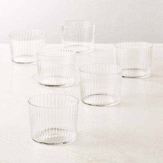 Marta Optic Fluted Tasting Glasses Set of 6