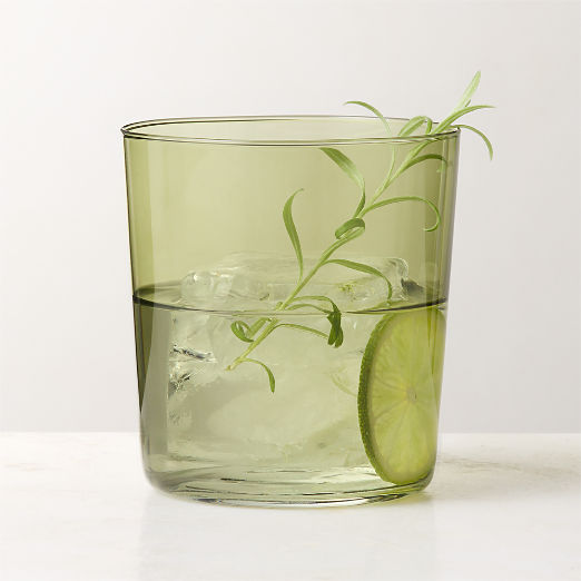 Marta Sage Green Double Old-Fashioned Glass