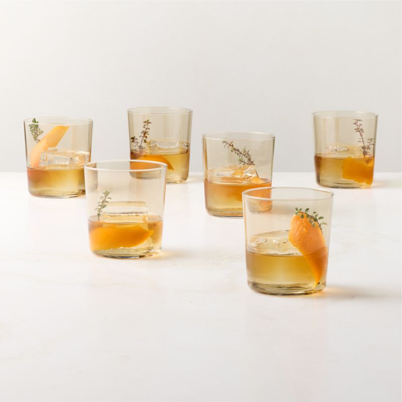 View Marta Smoked Double Old-Fashioned Glasses Set of 6 details