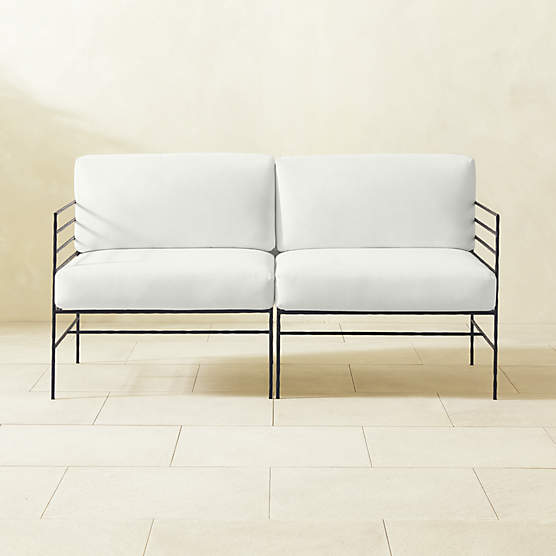 Metal discount outdoor loveseat