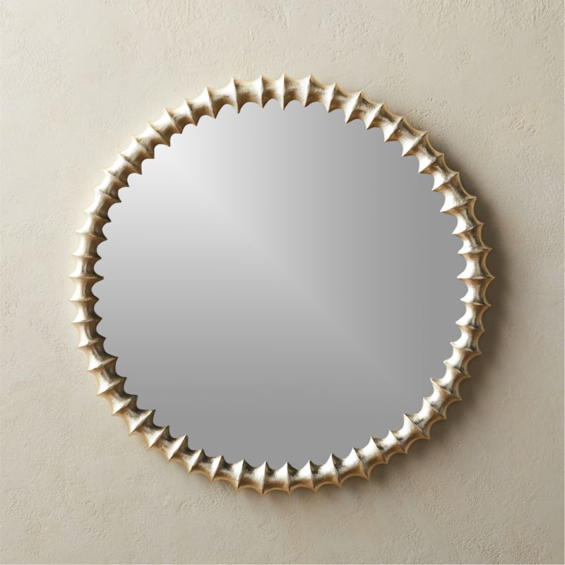 View Martell Champagne Round Wall Mirror 30" details
