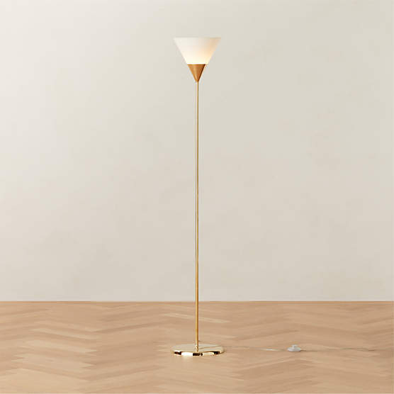 Martina Polished Brass Floor Lamp