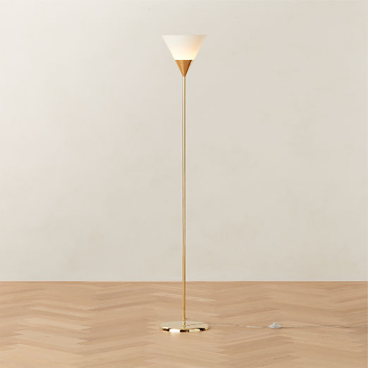 Martina Polished Brass Floor Lamp