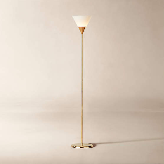 Martina Polished Brass Floor Lamp