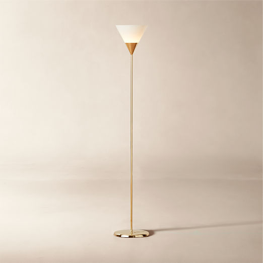 Martina Polished Brass Floor Lamp