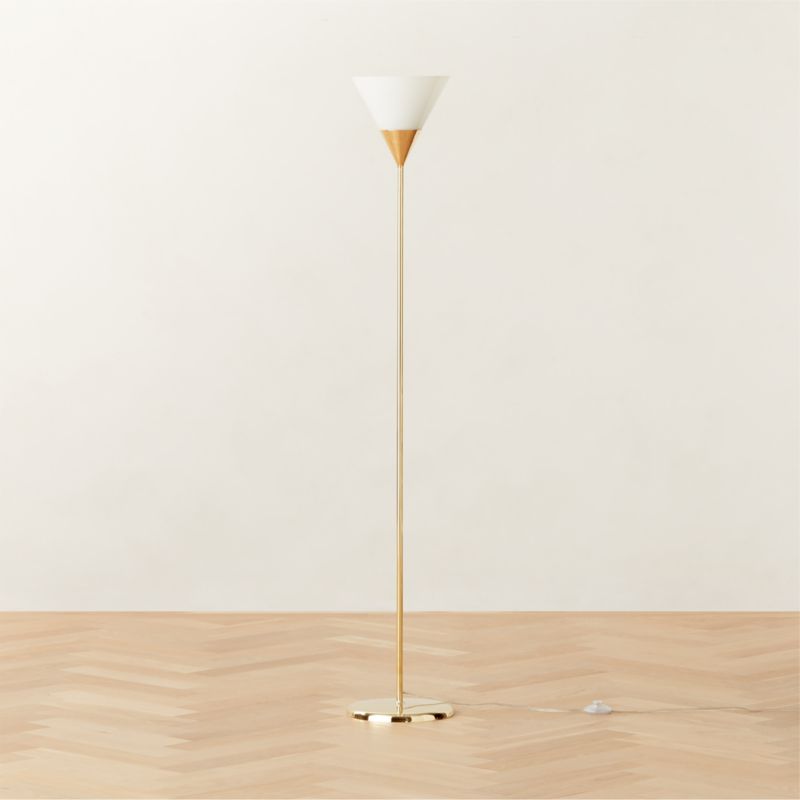 Martina Polished Brass Floor Lamp - image 2 of 4