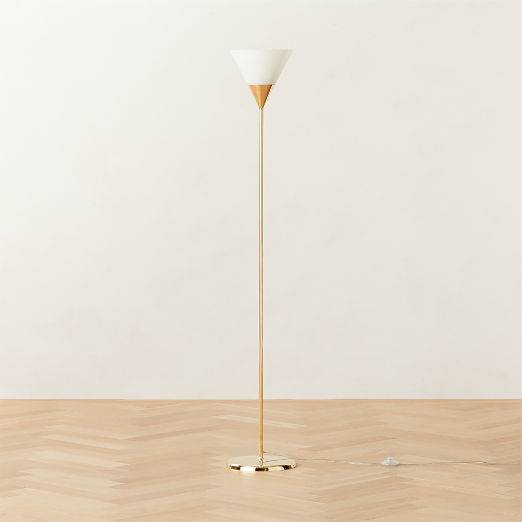 Martina Polished Brass Floor Lamp